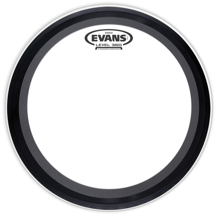 Evans EMAD Coated White Bass Drum Head, 18 Inch