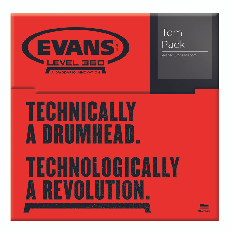 Evans G14 Tompack Coated, Rock (10 inch, 12 inch, 16 inch)