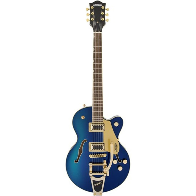 GRETSCH G5655TG ELECTROMATIC CENTER BLOCK JR. SINGLE-CUT WITH BIGSBY AND GOLD HARDWARE  AZURE METALLIC