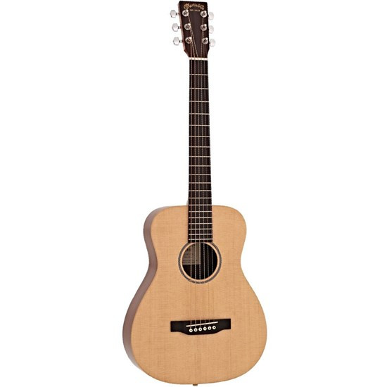 Martin LX1E Little Martin Acoustic-Electric Travel Guitar with Gig Bag - front view