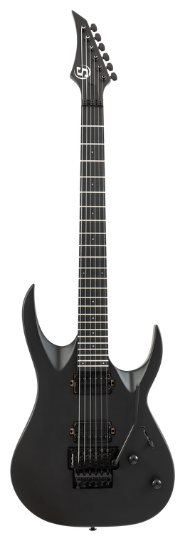 S by Solar AB4.6 FRC Electric Guitar – Carbon Black Matte — front view
