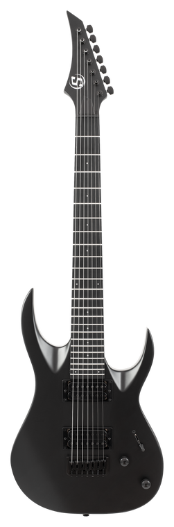 S by Solar AB4.7 7-String Electric Guitar – Carbon Black Matte — front view