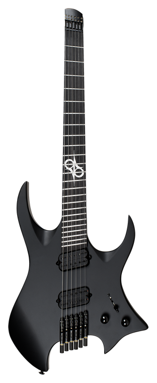 Solar H2.6C Electric Guitar – Carbon Black Matte — front view