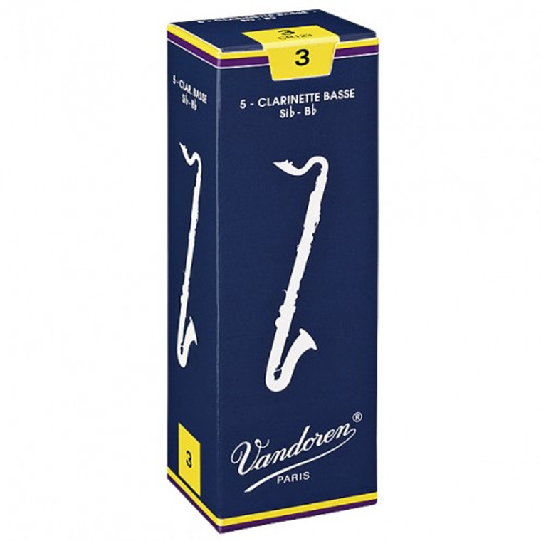 Vandoren Traditional Bass Clarinet Reeds, box of 5