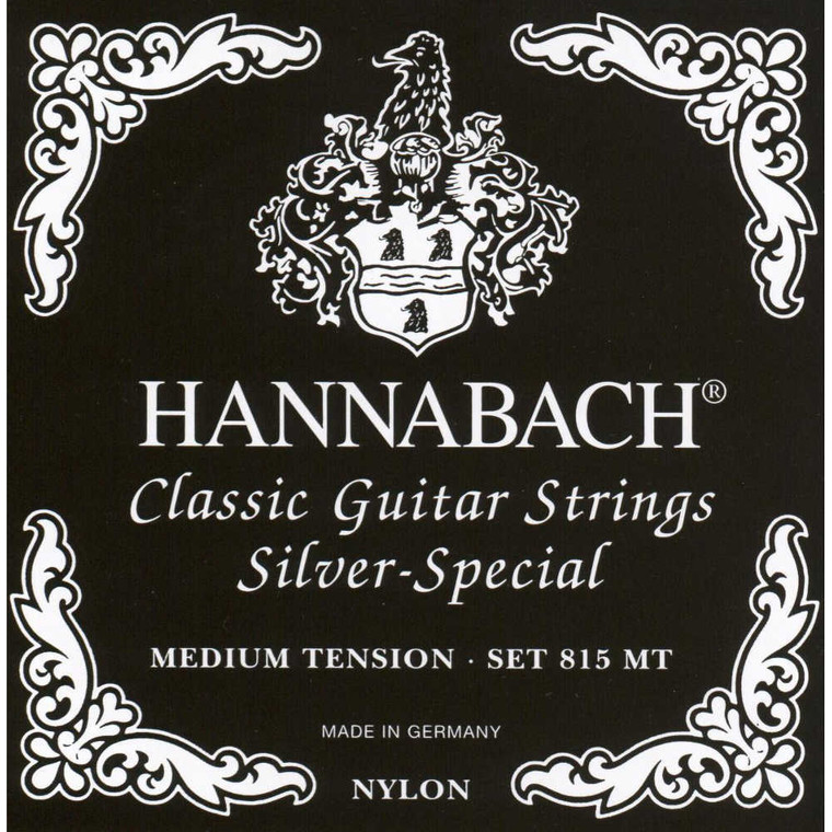 Hannabach, Special, Silver, Plated, 815M, Medium, Tension, Nylon, Classical, Guitar, Strings