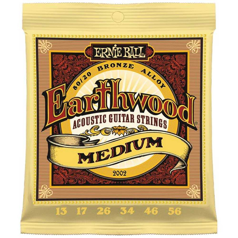 Ernie, Ball, 13-56, Earthwood, Medium, Acoustic, Guitar, Strings