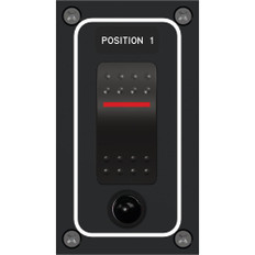 Paneltronics Waterproof Panel - DC 1-Position Illuminated Rocker Switch & Circuit Breaker