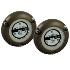 Lumitec SeaBlaze Mini Underwater Light - Pair - Brushed Finish - White Non Dimming