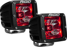 RIGID Radiance Pod With Red Backlight, Surface Mount, Black Housing, Pair
