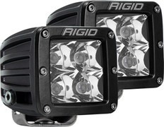 RIGID D-Series PRO LED Light, Spot Optic, Amber, Surface Mount, Pair