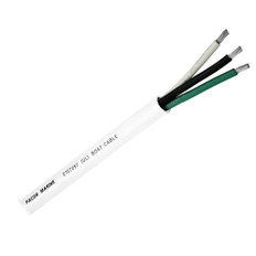 Pacer Round 3 Conductor Cable - 100' - 10/3 AWG - Black, Green & White