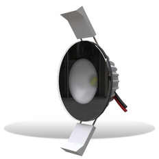 Lumishore Eclipse Dl55 White Down Light 12/24vdc Black Housing