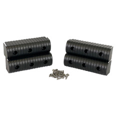 Caliber BunkWrap End Cap 2x6" Black Accessory Kit w/Stainless Steel Hardware *4-Pack
