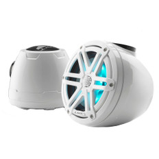 JL Audio M3 VeX Series 6.5" Enclosed Coaxial Speakers w/RGB LED Lighting & White Sports Grilles - M3-650VEX-Gw-S-Gw-i