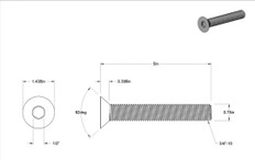 Sea Swivel Stainless Bolt 3/4-10 5in Long