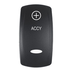 Pacer Actuator - 'ACCY' f/V Series Contura Switches - Black - Laser Etched (Top/Bottom Light)