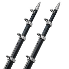 TACO 15' Telescopic Outrigger Poles HD 1-" - Black/Silver
