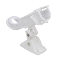 Attwood Heavy-Duty Adjustable Rod Holder w/Combo Mount - White