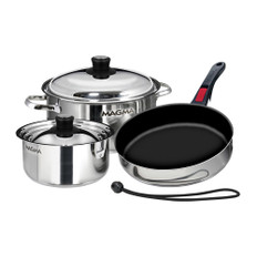 mMagma 7 Piece Induction Non-Stick Cookware Set - Stainless Steel