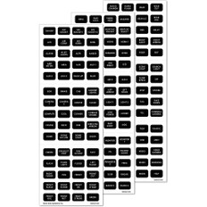 Blue Sea 7870 Black 180 Label Set - Emergency Vehicles