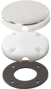 Blue Sea Side Entry CableClam White Max Cable Dia 0.28in With Stainless Steel Cover