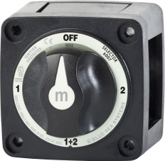 Blue Sea M-Series Battery Switch On/Off/On/Both with Knob Black