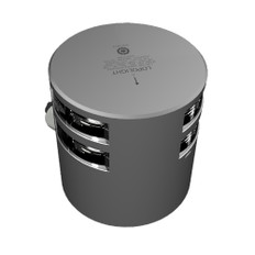 Lopolight Series 301-011 - Double Stacked Masthead Light - 5NM - Horizontal Mount - White - Silver Housing 
