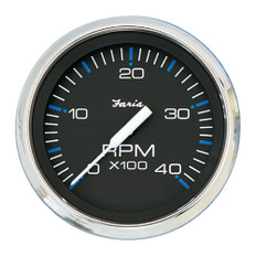 Faria Chesapeake Black SS 4 Tachometer - 4,000 RPM (Diesel - Mechanical Takeoff & Var Ratio Alt)