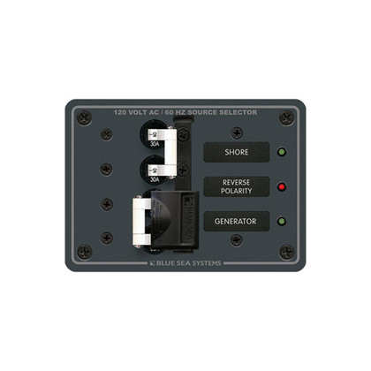 Blue Sea 8032 AC Toggle Source Selector 120v AC 30A  (White Switches) Blue Sea 8032 AC Toggle Source Selector 120v AC 30A  (White Switches)