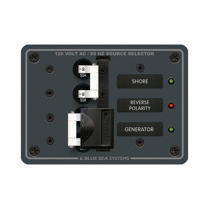 Blue Sea 8061 AC Toggle Source Selector 120v AC 50A Blue Sea 8061 AC Toggle Source Selector 120v AC 50A