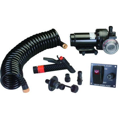 Johnson Pump Aqua Jet 5.2 GPH Washdown Pump Kit w/Hose - 12V