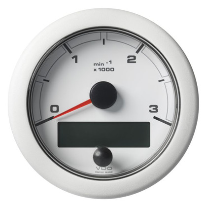 VDO 3-3/8" (85mm) OceanLink NMEA 2000 Tach - 3000 RPM - White Dial & Bezel