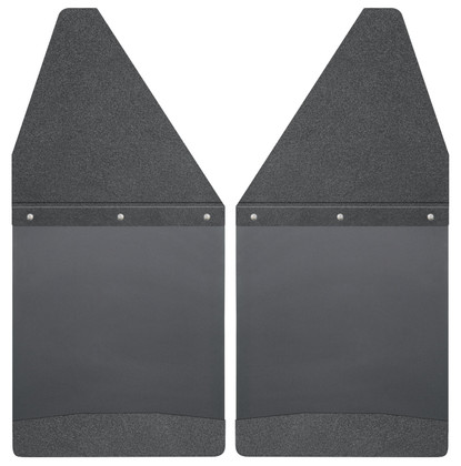 Kick Back Mud Flaps 12" Wide - Black Top and Black Weight