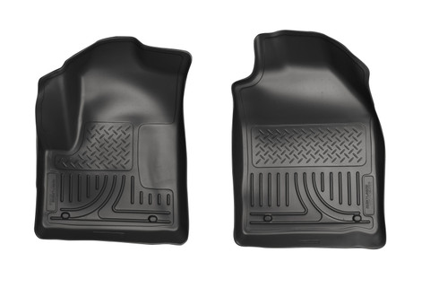 FORD TRANSIT CONNECT WB FRONT FLOOR LINERS 2010 FORD TRANSIT CONNECT (BOTH VAN & WAGON MODELS) CUSTOM MOLDED WEATHERBEATER FRONT FLOOR LINERS - BLACK