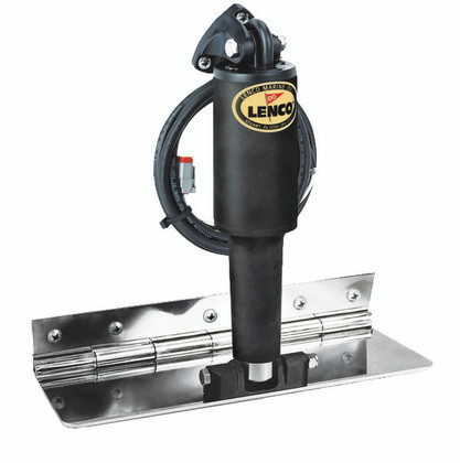 Lenco 4inx12in Limited Space Trim Tab Kit 12v Polished Finish