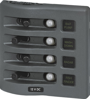Blue Sea Weather Deck Panel 12v 4 Circuit Breaker Panel