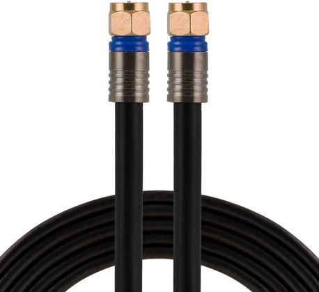 Rg6 Coaxial Cable 50ft With F-type Connectors