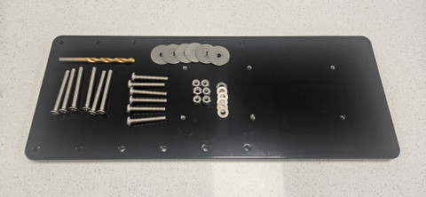 Rhodan Black Aluminum Mounting Plate