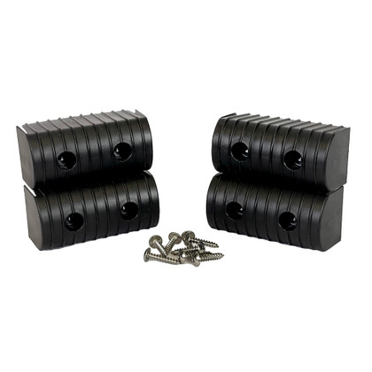 Caliber BunkWrap End Cap 2x4" Black Accessory Kit w/Stainless Steel Hardware *4-Pack