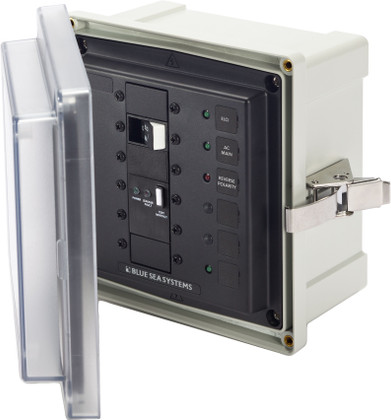 Blue Sea Panel Enclosure 120/240v AC 50A ELCI Main Surface Mount System
