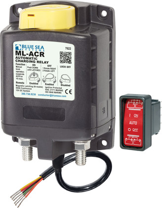 Blue Sea ML-ACR Automatic Charging Relay with Manual Control 12vDC 500A