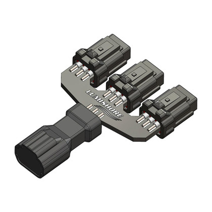 Lumishore Lux Strip &amp; Neon Flex 6-Core 3-Way Splitter