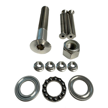 Sea Swivel Replacement Mount Hardware Kit w/5" Main Bolt, Nut, Bearing, &amp; 4-Bolt Package of Mounting Hardware