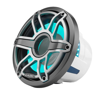 JL Audio M6 10" Marine Subwoofer w/Titanium Sport Grille &amp; Transflective&trade; LED Lighting - M6-10W-S-GmTi-i-4