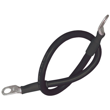 Ancor Battery Cable Assembly, 2 AWG (34mm²) Wire, 5/16" (7.93mm) Stud, Black - 48" (121.9cm)