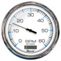 Faria 5 Tachometer w/Digital Hourmeter (6000 RPM) Gas (Inboard) Chesapeake White w/Stainless Steel