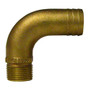 GROCO 1" NPT x 1-1/4" ID Bronze Full Flow 90 Elbow Pipe to Hose Fitting