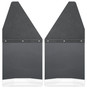 Kick Back Mud Flaps 12" Wide - Black Top and Stainless Steel Weight