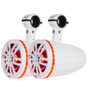 DS18 X Series HYDRO 8" 2-Way Wakeboard Pod Tower Speakers w/1" Compression Driver & RGB LED Lights - 550W - White