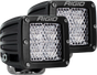 RIGID D-Series PRO LED Light, Diffused Lens, Surface Mount, Pair